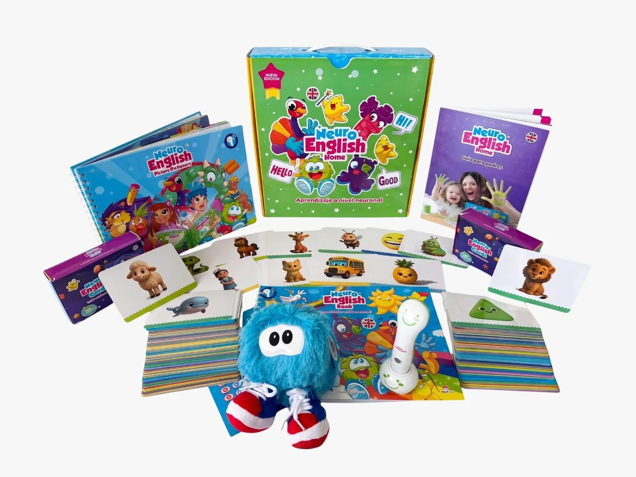 Kit completo Neuro English Home con todos sus componentes